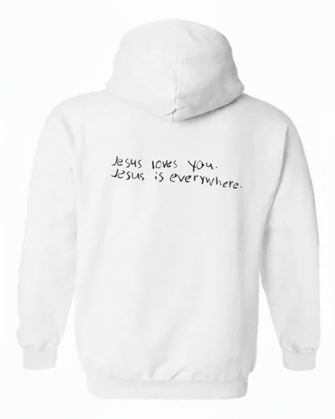 Faith like a child - Children's Sharpie Art Jesus & Lamb Adult Size Hoodie
